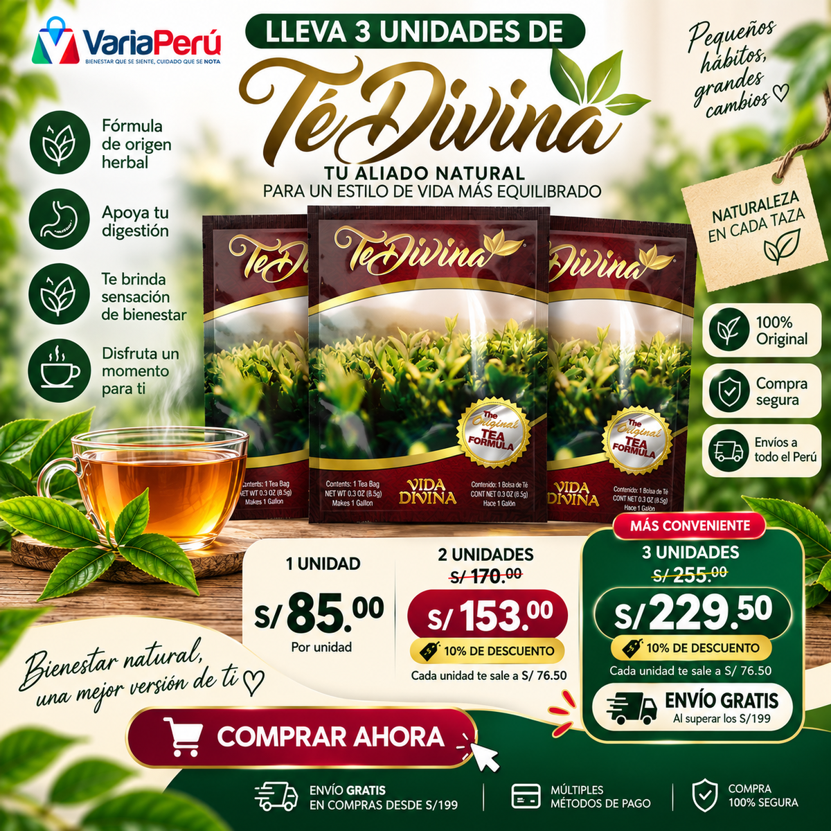 Pack Té Divina x3 – 10% OFF