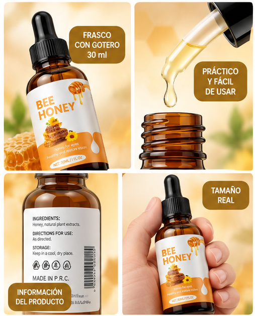 🍯 JIMERITO BEE HONEY – Gotas Naturales con Miel para el Cuidado y Bienestar Visual | 30 ml