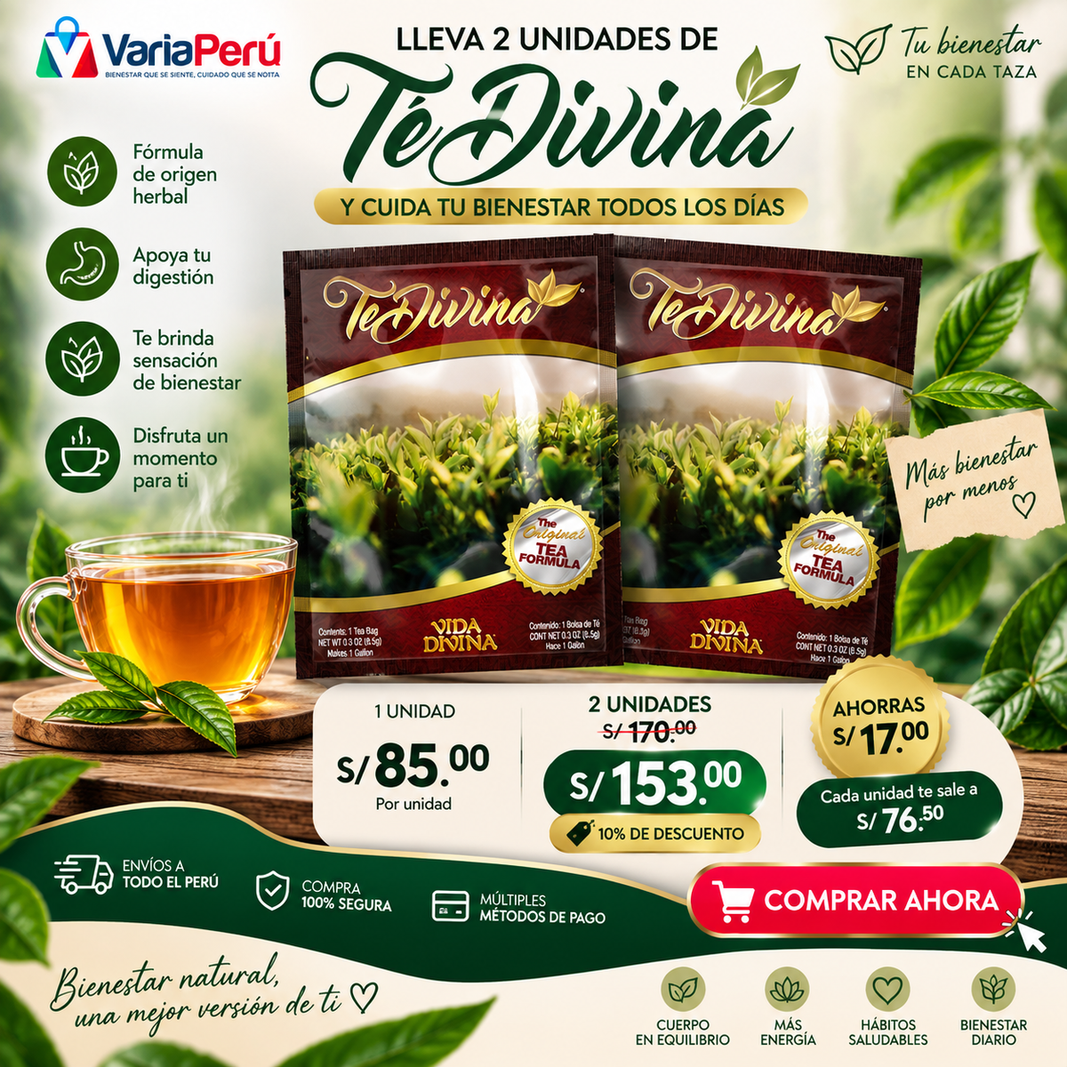 Pack Té Divina x2 – 10% OFF