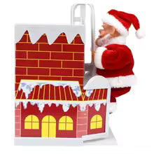Adorno Papa Noel con Chimenea
