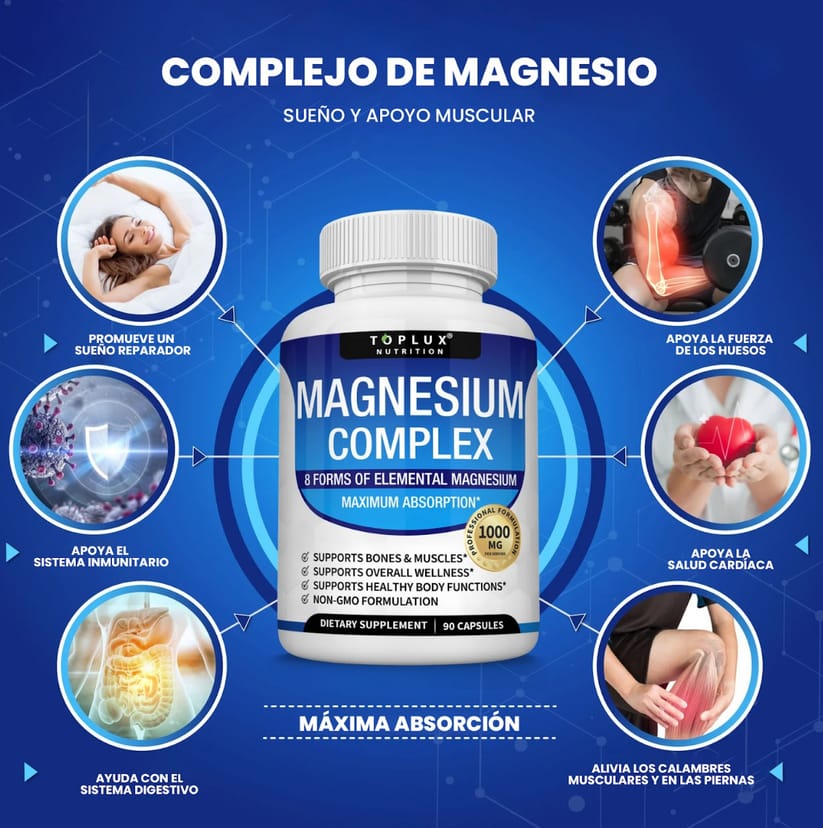 MAGNESIUM COMPLEX | 8 FORMAS DE MAGNESIO – 90 CÁPSULAS