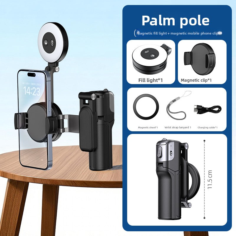 📸 Mini Trípode Magnético Multifuncional Z3-8 con Luz LED 3 en 1